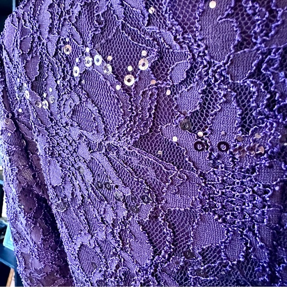 Ralph Lauren Long-Sleeve Sequined Cocktail Dress - Picture 7 of 13